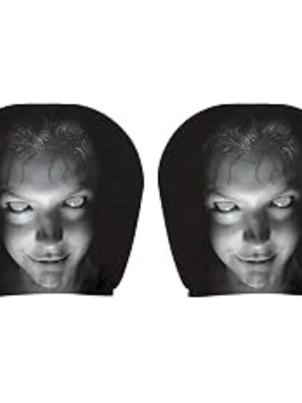 Scary Car Headrest Covers, 2 Pack Horror Face Print Polyester Universal Fit Head - Picture 5 of 5